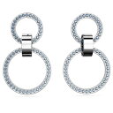 スワロフスキー Swarovski 【 Dextera Hoop Earrings Women Rhodium 】 フープ イヤリング ジュエリー アクセサリー...