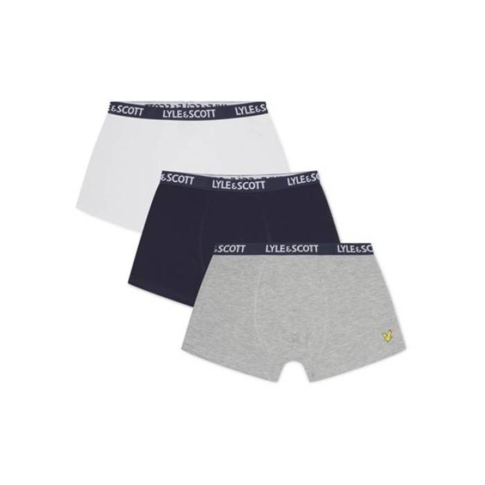 Lyle And Scott  3 Pack Core Trunk Juniors Kids Nvy/Gry/Wht   å ...
