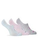 スケッチャーズ Skechers 【 3-Pack No-Show Socks Womens Women Pink/Blue 】 3個入 ソックス・靴下 レディース インナー 下着 ナイトウェア レディース 靴下 レッグウェア 靴下 レディース pink ピンク 青色