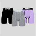 ピーエスディーアンダーウェア Psd Underwear 【 Lavish Cotton 3 Pack Boxer Brief Men 】 インナー 下着 ナイ...