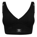 アディダス Adidas Originals 【 Adicolor Contempo Rib 2-2 Bralette Women Carbon 】 インナー 下着 ナイトウェア レディース インナー 下着 ランジェリー ブラジャー レディース カーボン