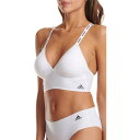 アディダス Adidas 【 Active Micro Flex Long Line Bralette Womens Women White 】 Micro ミクロ レディース インナー 下着 ナイトウェア レディース インナー 下着 ランジェリー ブラジャー レディース 白色 ホ