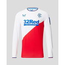 Castore 【 Rangers Fc Long Sleeve Away Pro Jersey Men White/ Red 】 レンジャース Sleeve ...