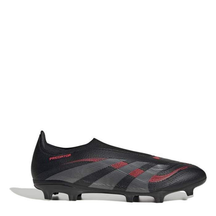 アディダス Adidas 【 Predator League Laceless Firm Ground Football Boots Men Black/Gre...