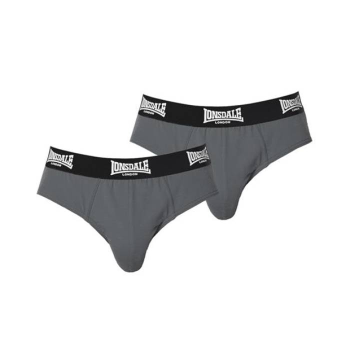 Lonsdale  2Pk Brief Mens Men Dark Grey   ʡ  ʥȥ  ʡ ...