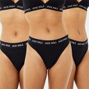 ジャック ウィルス Jack Wills 【 Deptford Multipack Thong 3 Pack Women Black 】 インナー 下着 ナイト...
