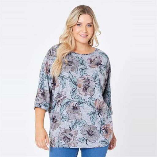 Be You 【 Floral Supersoft Tunic Women Grey Flor Prt 】 レディースファッション チュニック レディース 灰色 グレー Be You 【 Floral Supersoft Tunic Women Grey Flor Prt 】 レディースファッション チュニック レディース 灰色 グレー