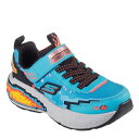 スケッチャーズ Skechers 【 Gore & Strap Sneaker W Pixel Detail Runners Boys Kids 】 ストラップ 靴 スニーカー キッズ ベビー マタニティ キッズファッション 靴 スニーカー ジュニア キッズ(4)