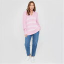 Be You 【 Stripe Collared Jumper Womens Women Pink 】 Stripe ストライプ レディース レディースファッシ...