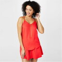 Biba 【 Necklace Chain Cami Top Women Lucsious Red 】 ネックレス レディースファッション トップス ベスト ジ...