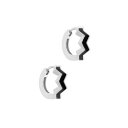 All We Are 【 Oceano Enamel Huggie Earrings Women Silvr T/Black 】 イヤリング ジュエリー アクセ...