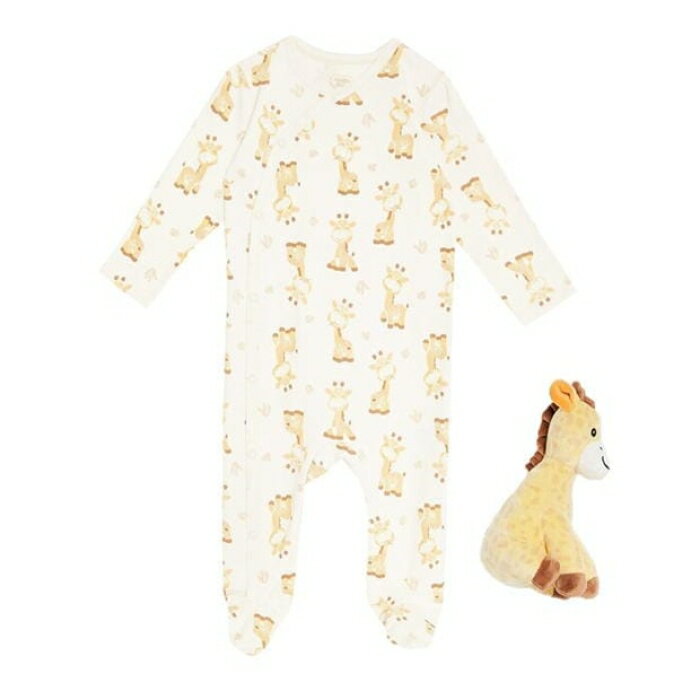 Hello World  Unisex Giraffe Sleepsuit And Toy Set Kids Cream  å ٥...