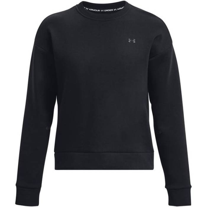 アンダーアーマー Under Armour 【 Unstoppable Fleece Crew Sweatshirt Womens Women Black/White 】 フリース クルー スウェット トレーナー レディース スポーツ アウトドア フィットネス トレーニング ウェア