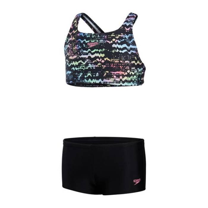 スピード Speedo 【 Allover Digital Print 2-Piece Boyleg Swimsuit Infants Baby 】 水着 キッズ ベビー マタニティ ベビーファッション 水着