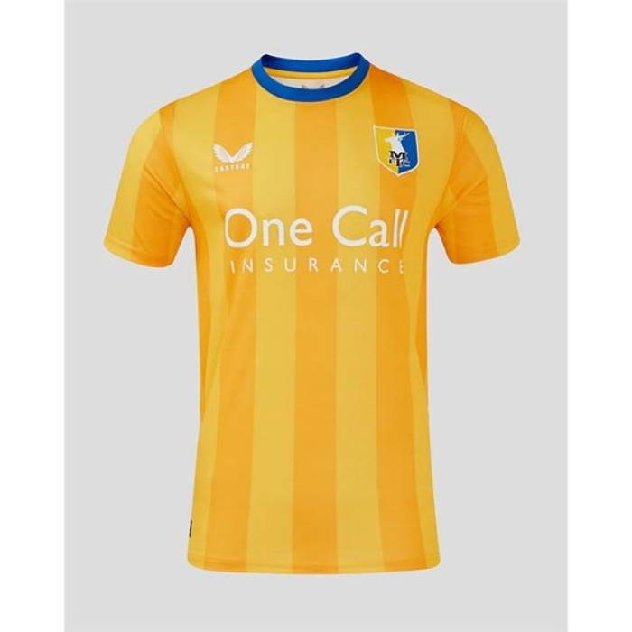 Castore 【 Mansfield Town Home Shirt 2024 2025 Adults Men Yellow 】 スポーツ アウトドア サッカ...