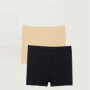 Be You 【 Pack Seam Free Short Briefs Women Black/White/Nud 】 フリー インナー 下着 ナイトウェア ...