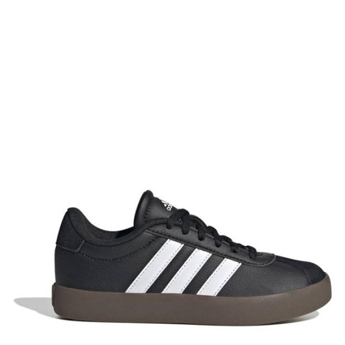 アディダス Adidas 【 Vl Court 3.0 Shoes Junior Boys Kids Black/Gum 】 コート シューズ 運動靴 キッズ ...