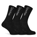 カルバンクライン Calvin Klein 【 3 Pack Sport Crew Socks Men Black 】 クルー ソックス・靴下 インナー 下着 ナイトウェア メンズ 靴下 レッグウェア 靴下 メンズ 黒色 ブラック