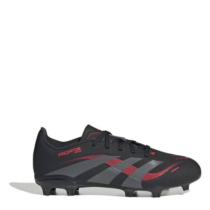 ǥ Adidas  Predator League Childrens Firm Ground Football Boots Kids Black/Grey  ץǥ եåȥܡ ֡ ݡ ȥɥ å եåȥ å 塼 ѥ å 
