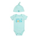 Hello World 【 Baby Boy 2024 Bodysuit And Hat Set Kids Blue 】 ボディースーツ キッズ ベビー マタニ...