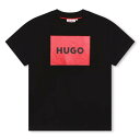 ヒューゴ Hugo 【 Cotton Large Box Logo T-Shirt Juniors Kids 】 ボックス ロゴ Tシャツ キッズ ベビー マタ...