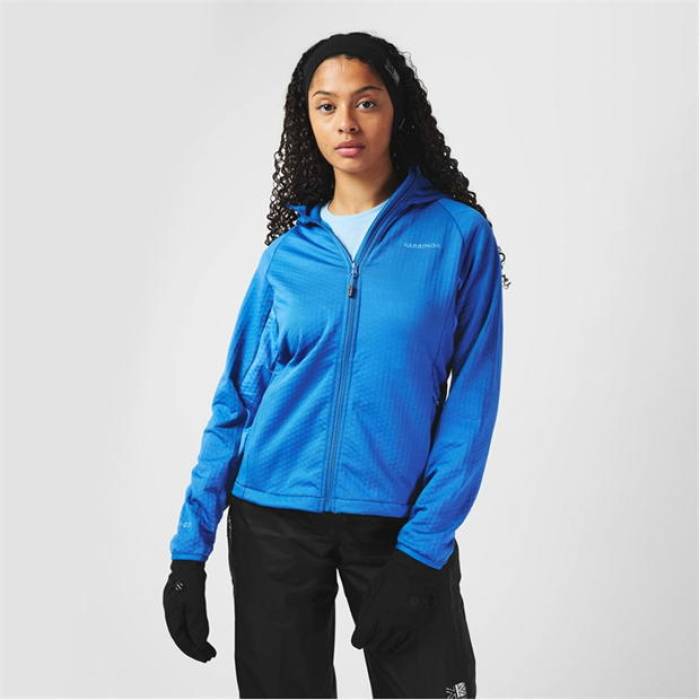 Karrimor  Grid Fleece Hood Jacket Womens Women Blue  ե꡼ Jacket 㥱...