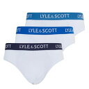 Lyle And Scott 【 3 Pack Briefs Sn99 Men Bright White 】 インナー 下着 ナイトウェア メンズ インナー 下着 ボクサーパンツ メンズ 白色 ホワイト