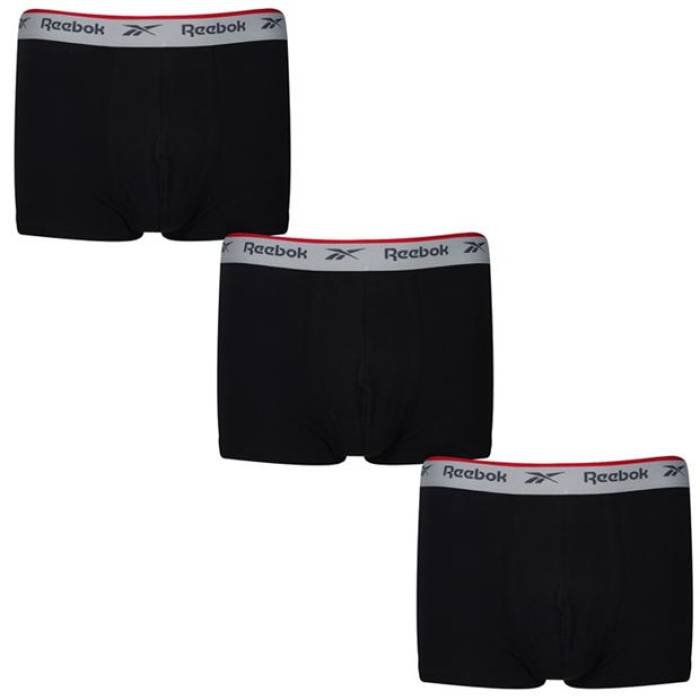 リーボック Reebok 【 3 Pack Boxer Short Mens Men Black 】 メンズ インナー 下着 ナイトウェア メンズ インナー 下着 ボクサーパンツ メンズ 黒色 ブラック