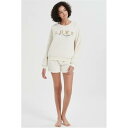 Linea 【 Love Short Teddy Lounge Set Women Cream 】 インナー 下着 ナイトウェア レディース ナイトウェア ルームウェア パジャマ レディース クリーム