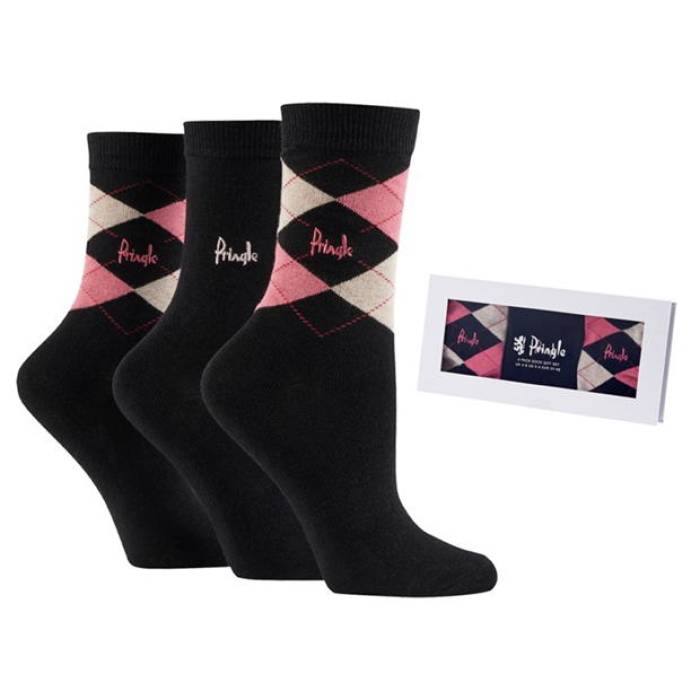 Pringle  3 Pack Socks Women Black  å ʡ  ʥȥ ǥ  ...