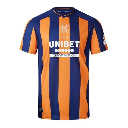 Castore 【 Rangers Third Shirt 2023 2024 Adults Men Navy/Orange 】 レンジャース スポーツ アウトドア サッカー フットサル メンズウェア シャツ メンズ 紺色 ネイビー orange 橙・オレンジ