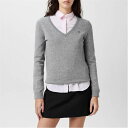 ガント Gant 【 Extrafine Lambswool V-Neck Cream S Women Grey Melange 】 Vネック クリーム レディ...