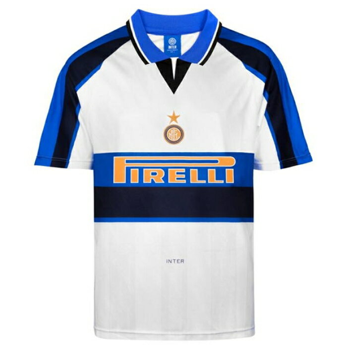 Score Draw 【 Internazionale Retro Away Shirt 1996 1997 Adults Men White 】 レトロ スポ...