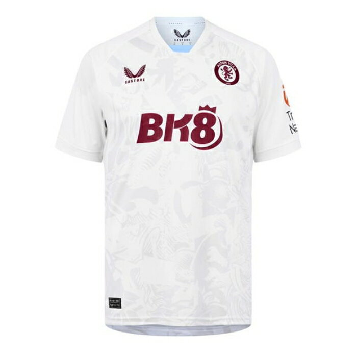 Castore 【 Aston Villa Away Shirt 2023 2024 Adults Men Brilliant White 】 スポーツ アウト...
