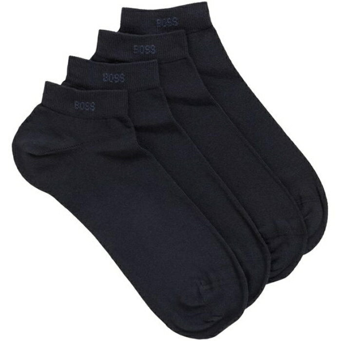 ボス Boss 【 2 Pack Trainer Socks Men Navy 401 】 トレーナー ソックス・靴下 インナー 下着 ナイト..
