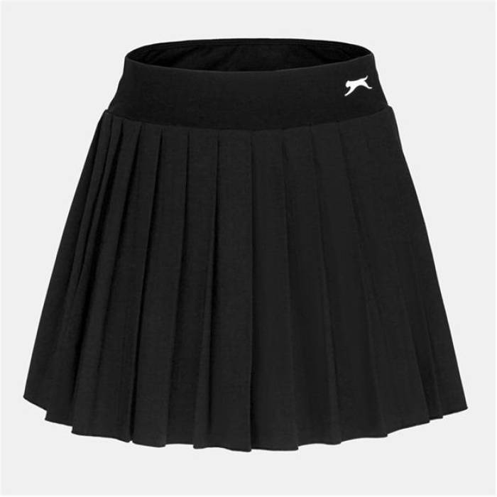 Slazenger 【 Pleated Skort Womens Women Black 】 レディース レディース 黒色 ブラック