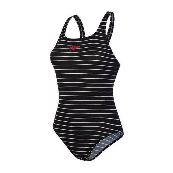 ԡ Speedo  Endurance+ Printed Medalist Swimsuit Ladies Women Black/...