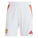 アディダス Adidas 【 Manchester United Home Shorts 2024 2025 Adults Men White 】 ユナイテッド...