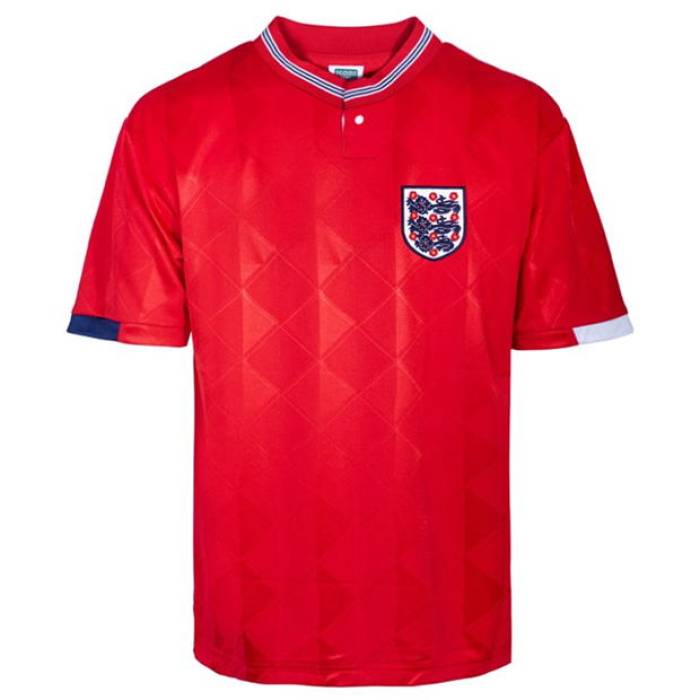 Score Draw 【 England Away Shirt 1989 Adults Men Red 】 スポーツ アウトドア サッカー フットサル メンズウ...