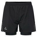Newline 【 2 In 1 Shorts Womens Women Black 】 ショーツ レディース スポーツ アウトドア ランニング マラソン ウェ...