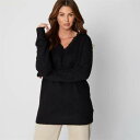 Be You 【 Lace Trim Brushed V Neck Jumper Women Black 】 レディースファッション トップス その他 レディー...