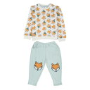 Hello World 【 Boy Fox Outfit Baby White/Mint 】 フォックス キッズ ベビー マタニティ ベビーファッション 上下セ...