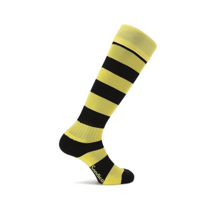 Sondico 【 Football Socks Mens Men Black/Yellow 】 フットボール ソックス・靴下 メンズ スポーツ アウトドア サ...