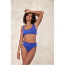 Be You 【 Textured Square Neck Bikini Top Women Cobalt 】 レディースファッション 水着 レディース