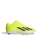 アディダス Adidas 【 X Crazyfast League Childrens Laceless Firm Ground Boots Kids 】 ブー...