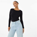 ジャック ウィルス Jack Wills 【 Second Skin Long Sleeve Bodysuit Women Black 】 Sleeve スリー...