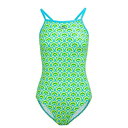 Slazenger 【 Tie Back Swimsuit Womens Women Green/Yellow 】 ネクタイ 水着 レディース スポーツ アウト...