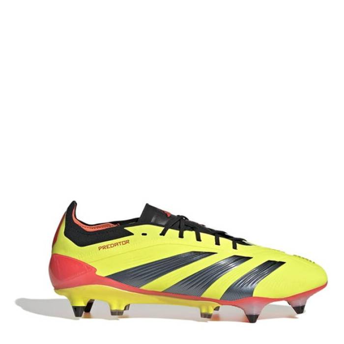 アディダス Adidas 【 Predator 24 Elite Soft Ground Football Boots Men Yellow/Blk/Red 】 プレデター エリート フットボール ブーツ スポーツ アウトドア サッカー フットサル サッカー シューズ スパイク メ