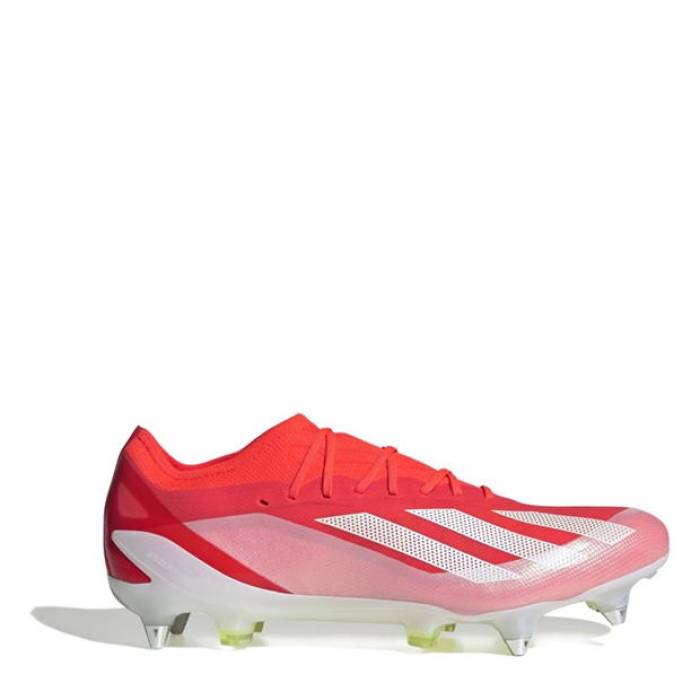 アディダス Adidas 【 X Crazyfast Elite Soft Ground Football Boots Men Red/Wht/Yellow 】 エリート フットボール ブーツ スポーツ アウトドア サッカー フットサル サッカー シューズ スパイク メンズシューズ