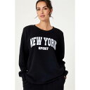 Be You 【 Nyc Slogan Sweat Set Women Black 】 Sweat スウェット レディースファッション その他 レディース 黒色...